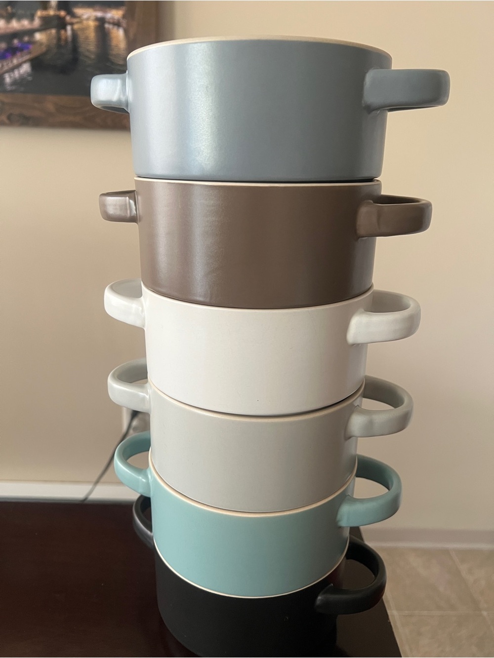 Mikasa Ella Stoneware -stackable bowls set of 6.